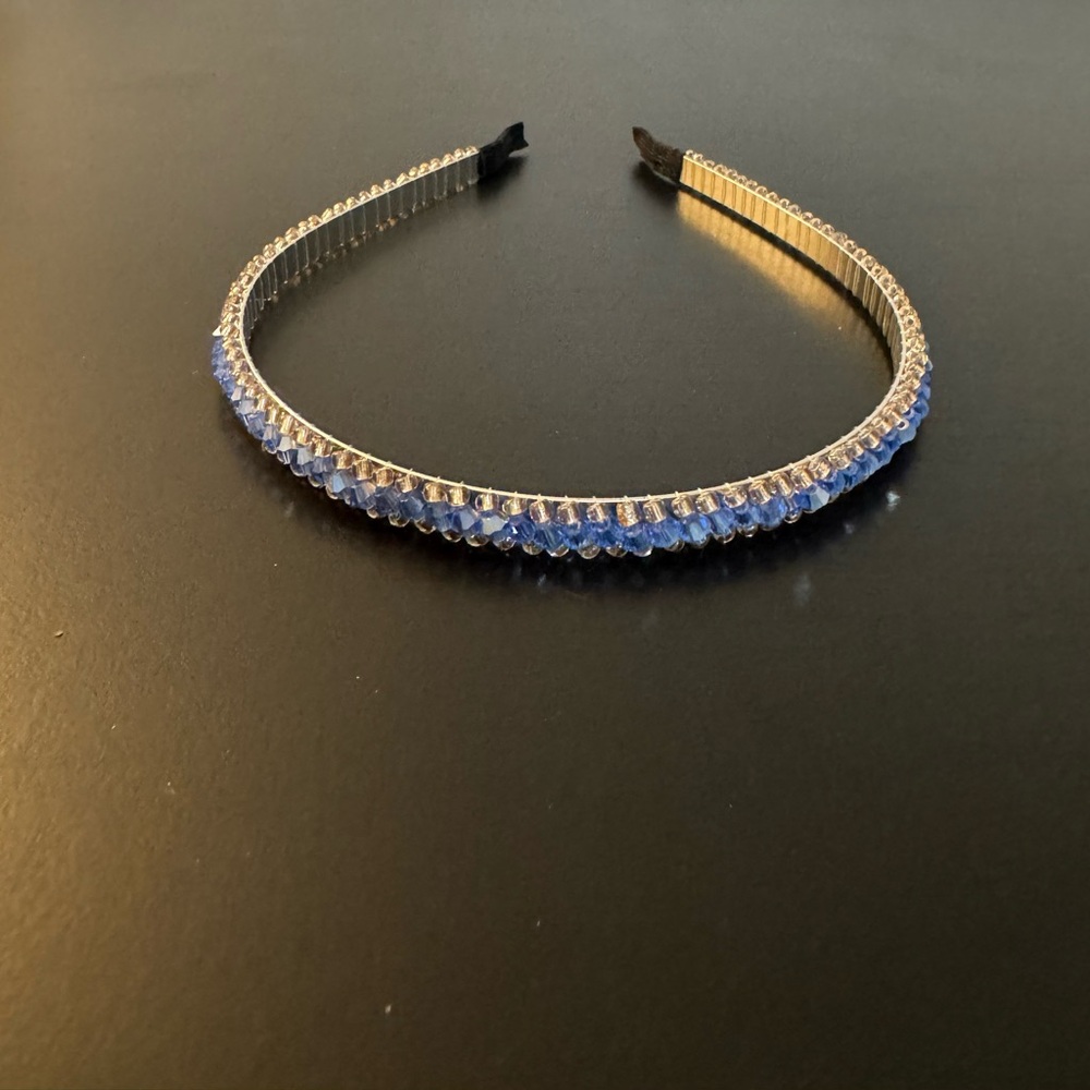 Elegant Blue Crystal Headband